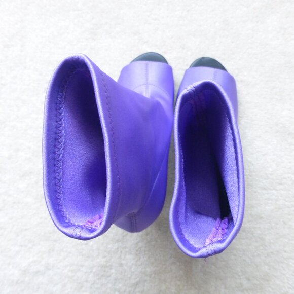 CALL IT SPRING bright purple pull-on sock mid-ankle booties - Picture 5 of 9